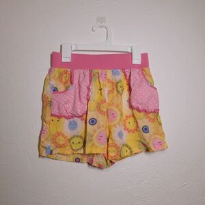 Matilda Jane Little miss Sunshine Shorts size 12 pink and yellow summer sun